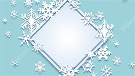 Abstract Nature White Winter Holiday Snowflake Powerpoint Background For Free Download - Slidesdocs