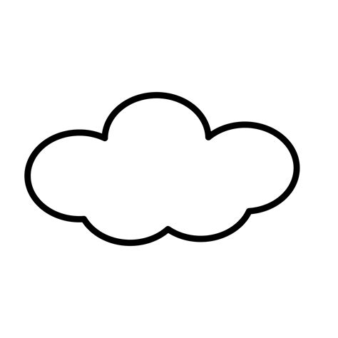 Cute cloud simple illustration for kids drawing 14011979 PNG