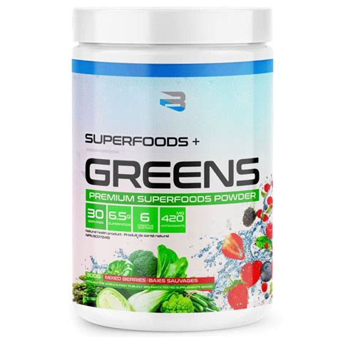 Believe Supplements SUPERFOODS + GREENS, 30 Servings — SupplementSource.ca