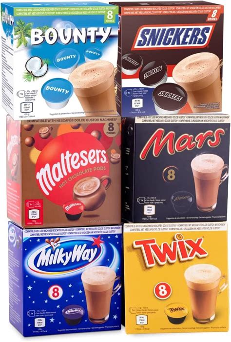 Mars Hot Chocolate Pods XL Bundle - Dolce Gusto Compatible Pods - (NEW Additions) Snickers ...