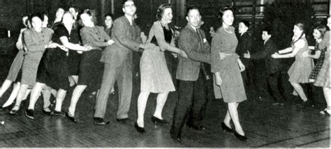 Students Form a Conga Line, 1942