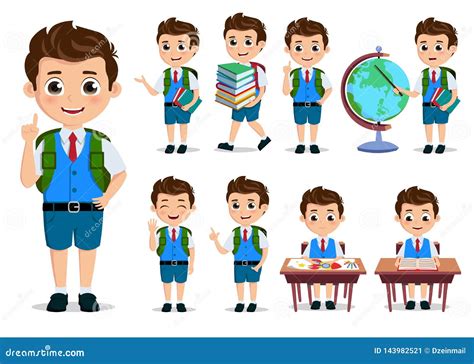 School Kids With Blackboard Vector Illustration | CartoonDealer.com ...