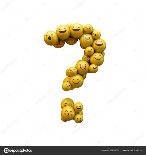 Carattere del carattere emoji punto interrogativo. Rendering 3D - Foto Stock: Foto, Immagini ...