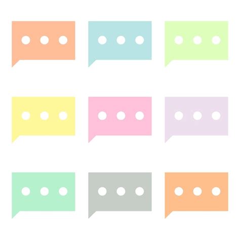 Premium Vector | Colorful message icons