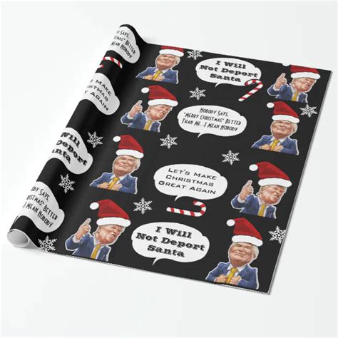 Funny Trump Christmas Wrapping Paper | Zazzle