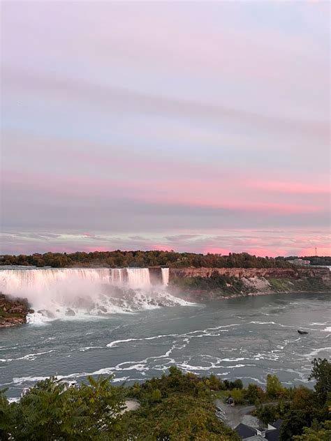 Niagara Falls sunset in 2023 | Travel aesthetic, Road trip usa, Canada travel