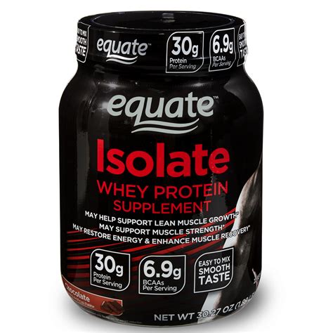 Equate Isolate Whey Protein Powder, Chocolate, 30g Protein, 1.89 Lb - Walmart.com - Walmart.com