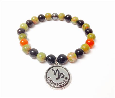 Capricorn Bracelet Capricorn Zodiac Bracelet Gemstone