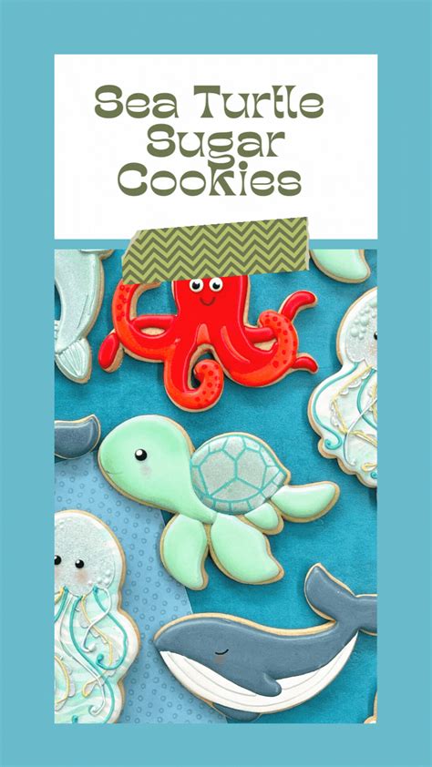 How to Decorate Sea Turtle Cookies | Sugar cookies, Cookie decorating, Royal iced cookies