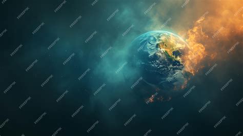 Premium Photo | Planet Earth climate change disaster concept