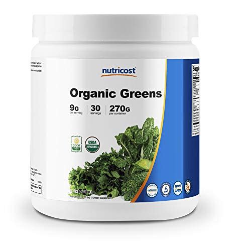 Nutricost Organic Greens Powder, 30 Servings - Superfood Powder, Certified USDA Organic - Health ...