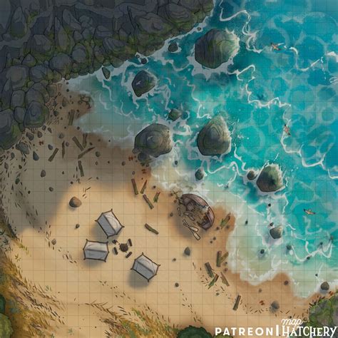 Castaway Cove -Battle Map- 30x30 : Devilsmaps