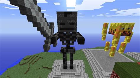 Mob Statue Wither Skeleton Minecraft Project | Minecraft projects, Minecraft, Minecraft pictures