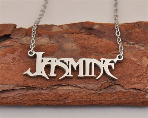 Jasmine Necklace With Name Customized Name Necklace - Etsy New Zealand