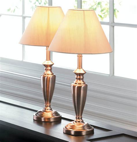 Copper-Look Antique-Style Lamp Set