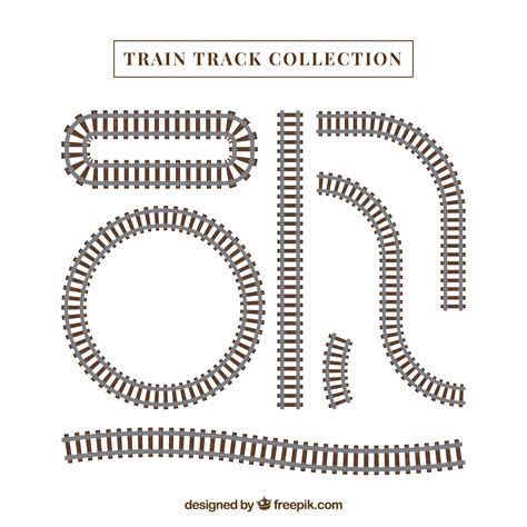 Premium Vector | Train track collection