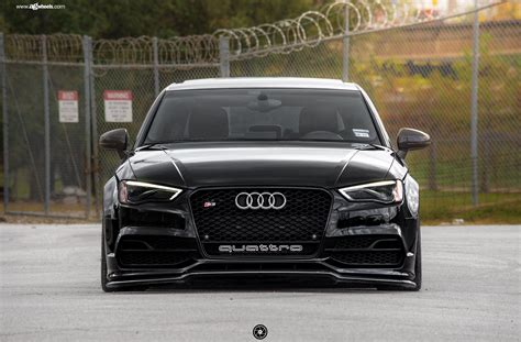 Stylish Thing: Black Audi S3 on Gold Avant Garde Rims — CARiD.com ...