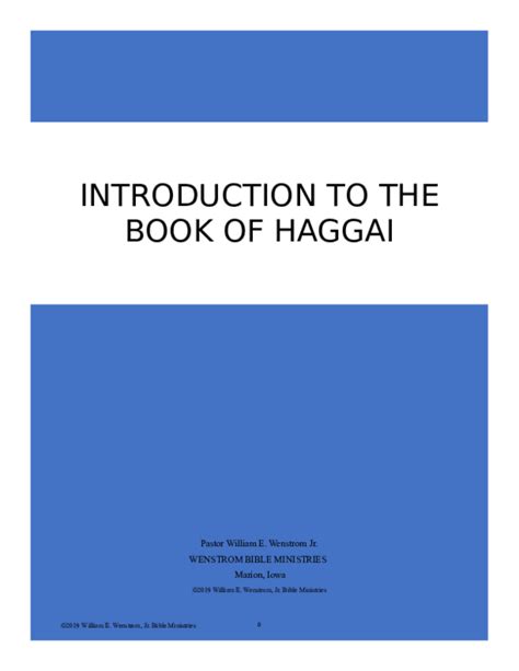 Book Of Haggai Summary : Book Of Haggai American Standard Version Free Download Borrow And ...