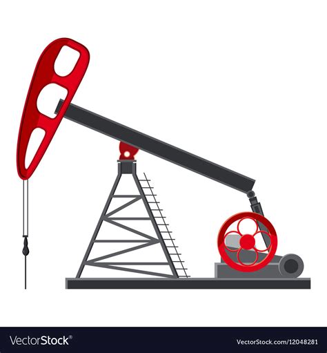 Oil rig icon cartoon style Royalty Free Vector Image