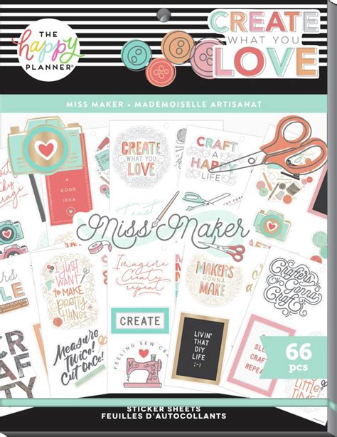 Large Value Pack Stickers - Miss Maker – Happy Planner