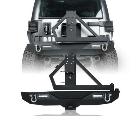 Jeep Wrangler JK JKU Rear Bumper With Tire Carrier & LED Light for Jeep ...