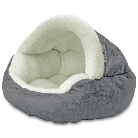 Tucker Murphy™ Pet Iowa Vegan Leather Deep Dish Cave Hooded Dog Bed & Reviews | Wayfair