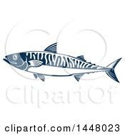 Blue Mackerel Fish With Text Posters, Art Prints by - Interior Wall Decor #218357