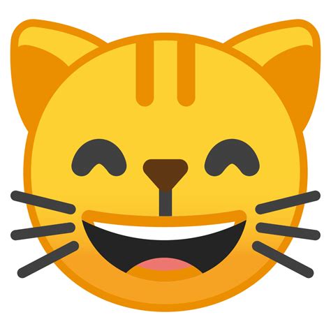 Grinning cat face with smiling eyes Icon | Noto Emoji Smileys Iconset | Google