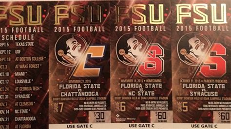 First look at 2015 Florida State football tickets - Tomahawk Nation