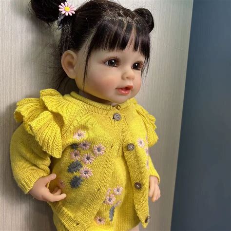 Reborn Baby Dolls 22" Cloth Body Soft Vinyl Realistic Girl Toddler ...