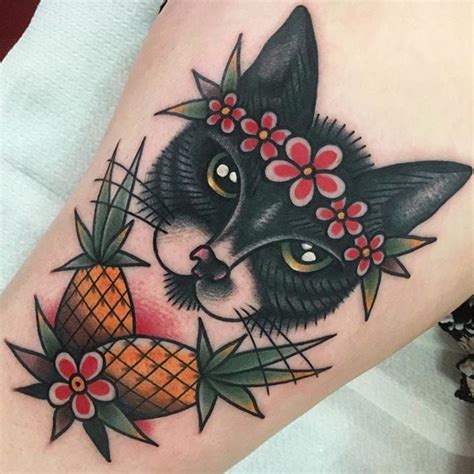 Share 67+ american traditional cat tattoo latest - in.cdgdbentre