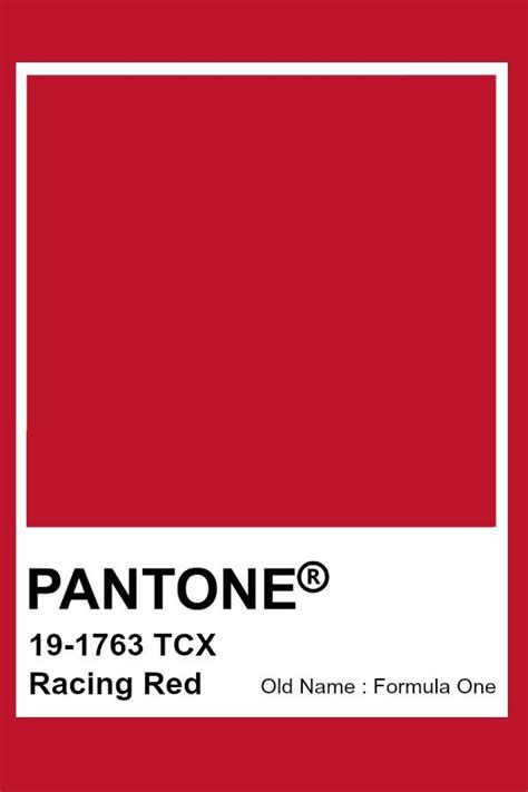 Pantone Racing Red | Pantone red, Pantone colour palettes, Pantone color chart