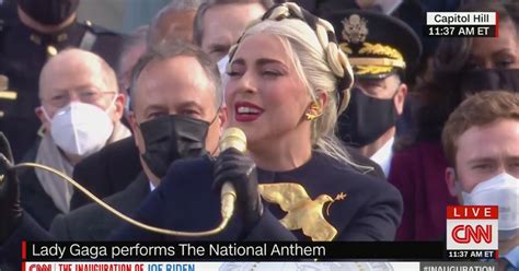 Lady Gaga Performs the National Anthem at Biden Inauguration