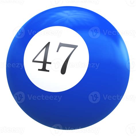 47 number 3d ball blue 36307279 PNG