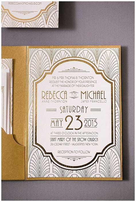 Art Deco Wedding Invitations - Gourmet Invitations | Art deco invitations, Deco invitations, Art ...