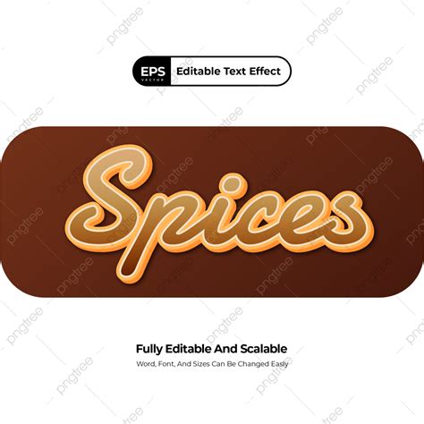 Editable Text Effect Vector PNG Images, Editable Text Effect With Spices Writing Grain, Editable ...