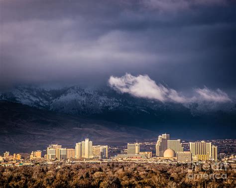 Reno Skyline Morning Cloud 16x20 Photograph by Janis Knight