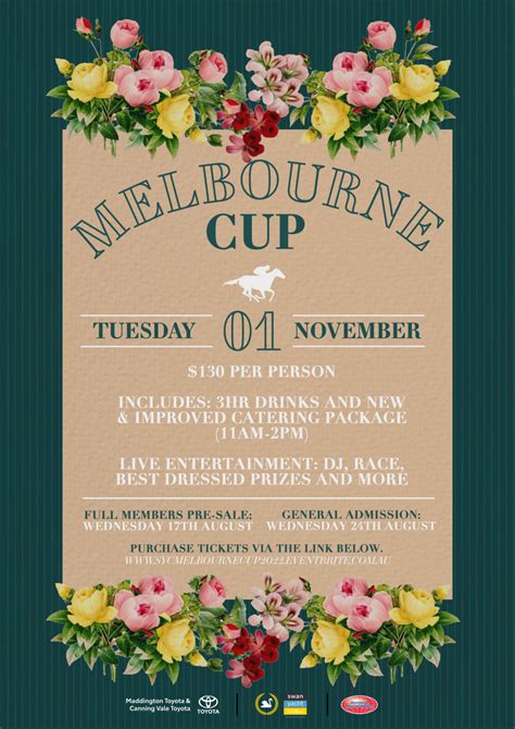 MELBOURNE CUP TICKETS NOW AVAILABLE! - Swan Yacht Club