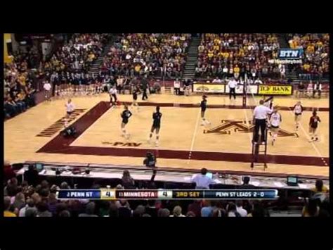 Highlights: Gopher Volleyball Falls to #2 Penn State - YouTube