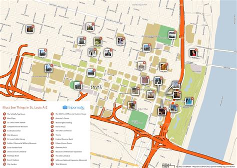 Map of St. Louis Attractions | Tripomatic