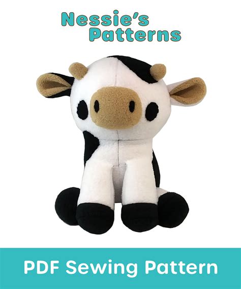 Cow Plush Sewing Pattern Instant Download | Etsy