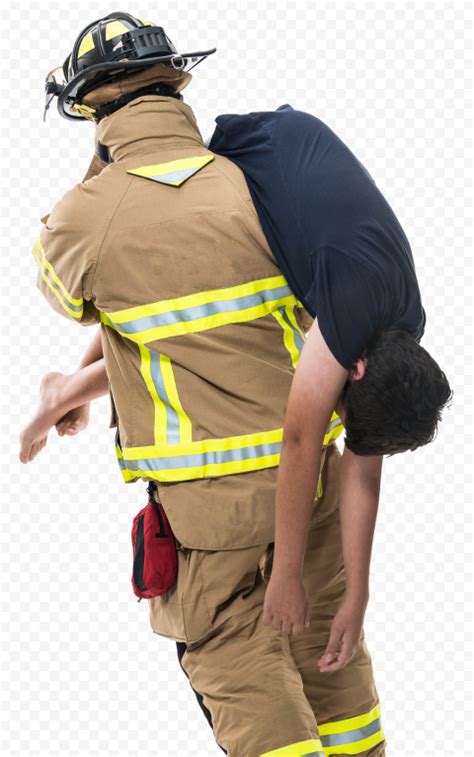 PNG Fireman Rescue Carrying A Person | Citypng