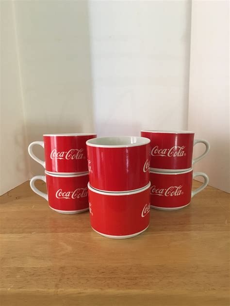 vintage set of 6 Coca-Cola coffee cup