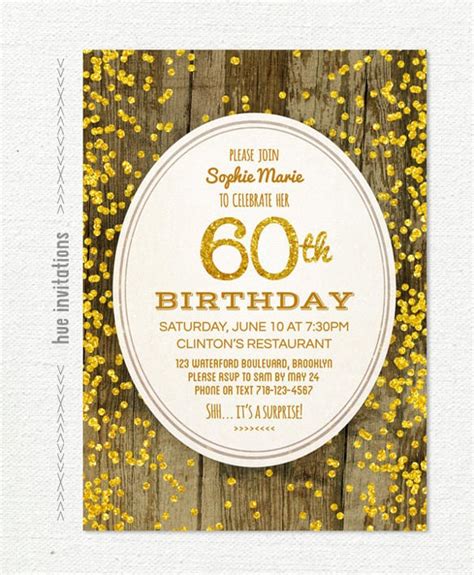 28+ 60th Birthday Invitation Templates - PSD, Vector EPS, AI