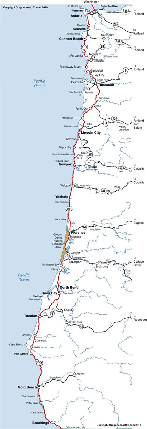 Oregon Coast Map