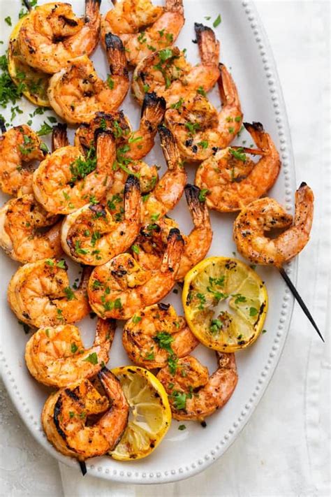 Grilled Shrimp Skewers {Best Marinade!} | FeelGoodFoodie