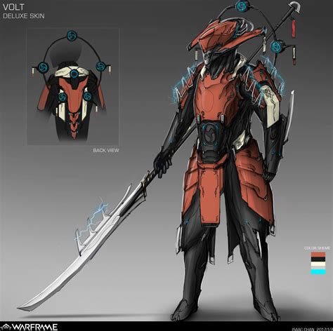 ArtStation - Warframe Volt Raijin Deluxe Skin Design, Isaac Chan | Warframe art, Robot concept ...