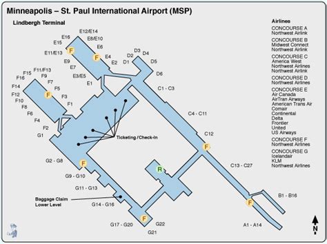 map of msp airport | Minneapolis Airport Terminal: Click on the diagram ...