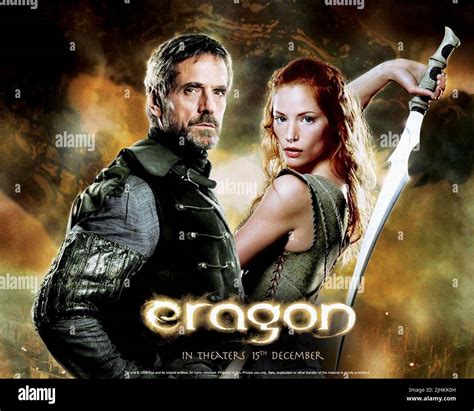 JEREMY IRONS, SIENNA GUILLORY POSTER, ERAGON, 2006 Stock Photo - Alamy