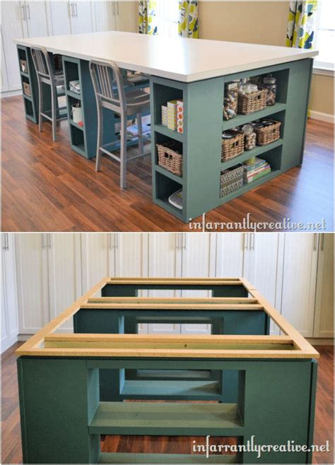 25 DIY Craft Table Ideas with Storage and Easy To Build - Blitsy